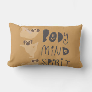 Yoga Pugs Lumbar Pillow