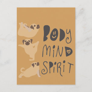 Yoga Pugs Postcard