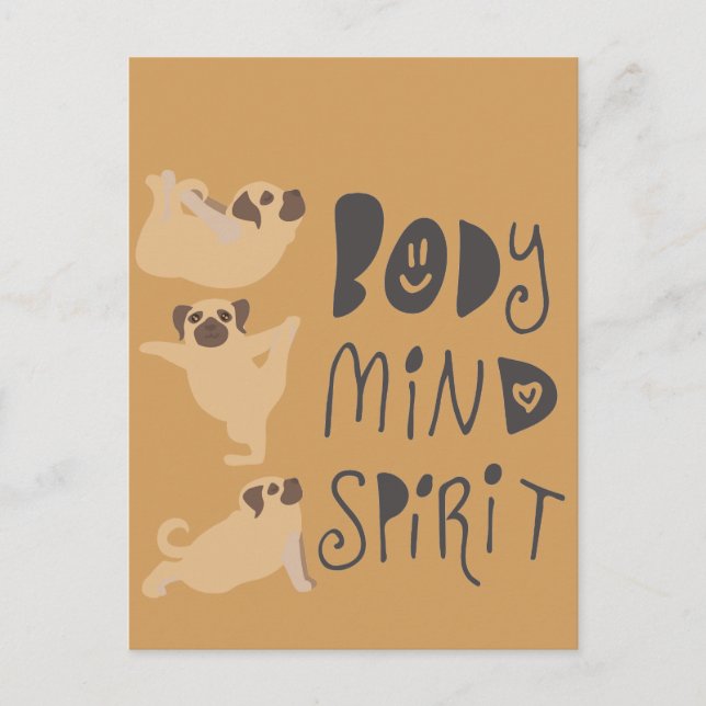 Yoga Pugs Postcard (Front)
