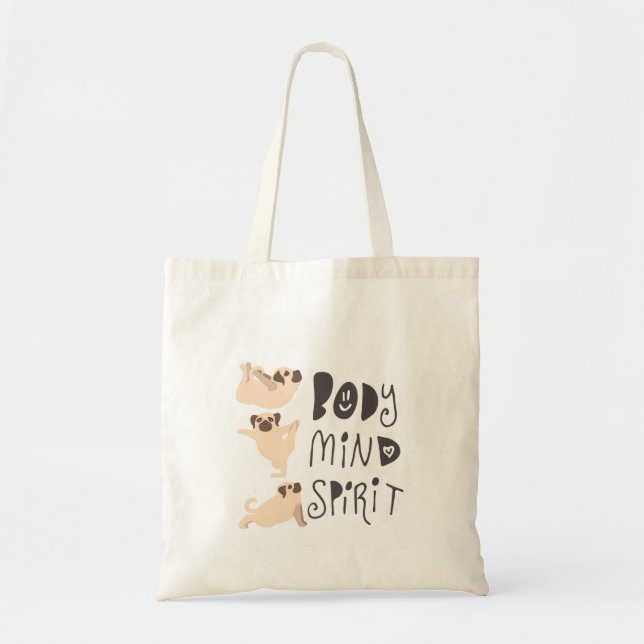 Yoga Pugs Tote Bag (Front)