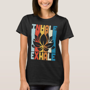 Yoga Quote Saying Inhale & Exhale Graphic  Plus Si T-Shirt