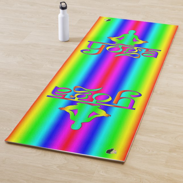 Yoga Rainbow Intentions Mat (In Situ)