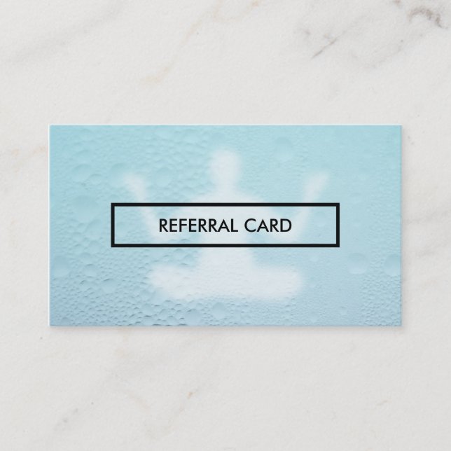 yoga referral steamed glass card (Front)