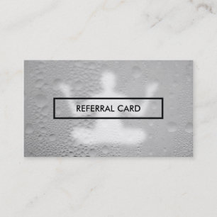 yoga referral steamed glass card