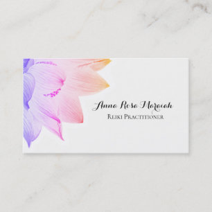 *~*  Yoga Reiki Energy Healer Light Filled Lotus Business Card