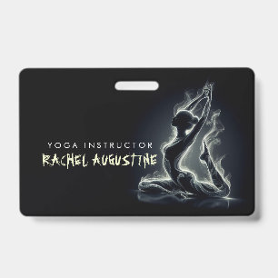 Yoga Reiki Instructor One-Legged King Pigeon Pose Badge