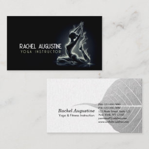 Yoga Reiki Instructor One-Legged King Pigeon Pose Business Card