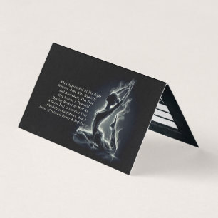 Yoga Reiki Instructor One-Legged King Pigeon Pose Business Card