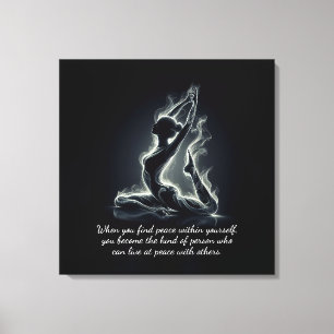 Yoga Reiki Instructor One-Legged King Pigeon Pose Canvas Print