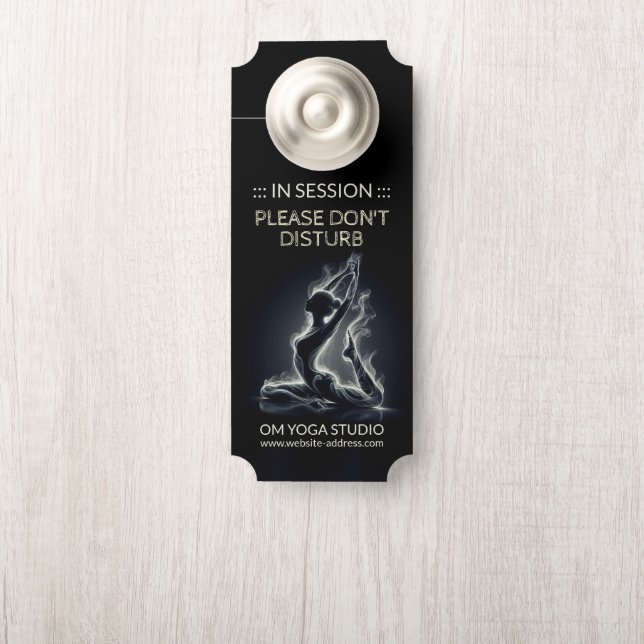 Yoga Reiki Instructor One-Legged King Pigeon Pose Door Hanger (On Knob)
