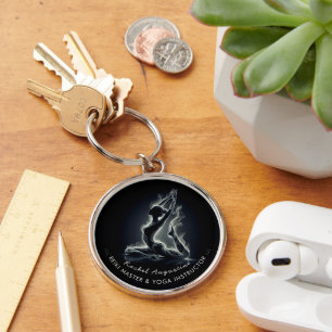 Yoga Reiki Instructor One-Legged King Pigeon Pose Keychain