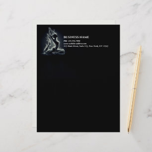 Yoga Reiki Instructor One-Legged King Pigeon Pose Letterhead
