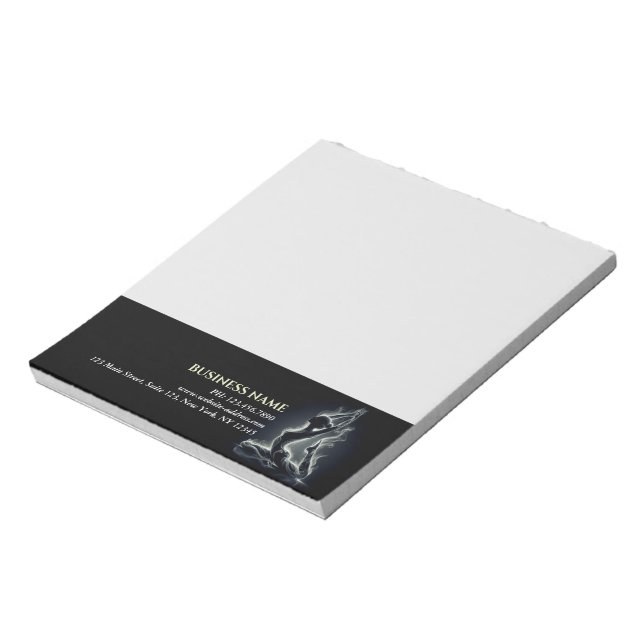 Yoga Reiki Instructor One-Legged King Pigeon Pose Notepad (Rotated)