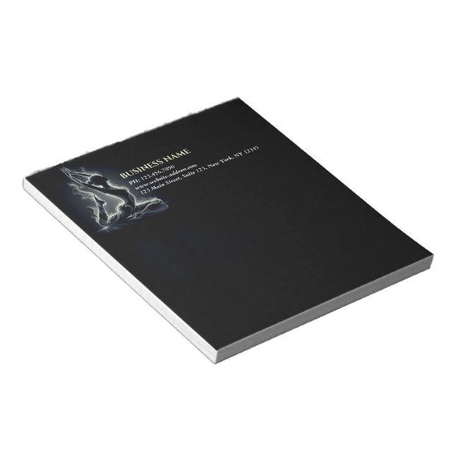 Yoga Reiki Instructor One-Legged King Pigeon Pose Notepad (Angled)