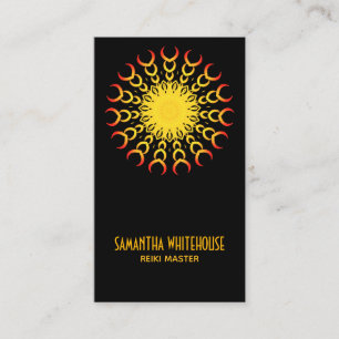 Yoga Reiki Mandala Sun Abstract Business  Card