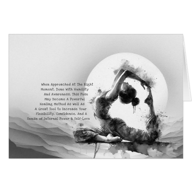 Yoga Reiki One-Legged King Pigeon Pose Watercolor (Front Horizontal)