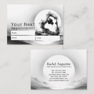 Yoga Reiki One-Legged King Pigeon Pose Watercolor Appointment Card