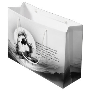 Yoga Reiki One-Legged King Pigeon Pose Watercolor Large Gift Bag