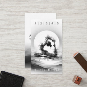 Yoga Reiki One-Legged King Pigeon Pose Watercolor Loyalty Card