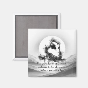 Yoga Reiki One-Legged King Pigeon Pose Watercolor Magnet