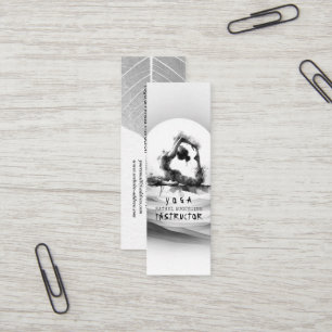 Yoga Reiki One-Legged King Pigeon Pose Watercolor Mini Business Card