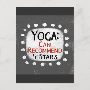Yoga Review 5 Stars Postcard