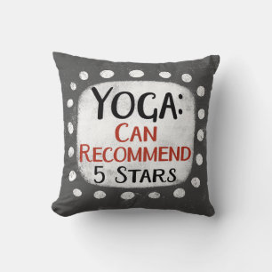 Yoga Review 5 Stars Throw Pillow