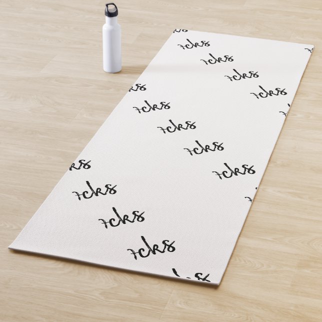 Yoga Rocks White & Black  Yoga Mat (In Situ)