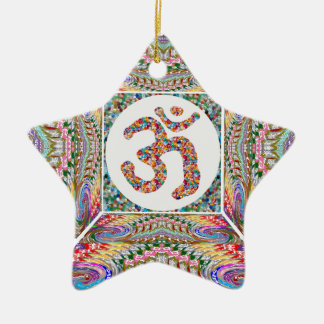 YOGA Room and OM Mantra at Back n Centre Ceramic Ornament