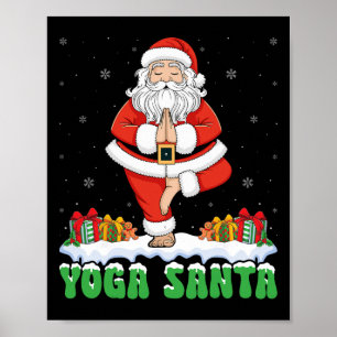 Yoga Santa Meditation Yoga Lover Xmas Christmas Ho Poster
