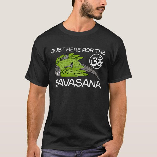 Yoga Savasana Parrot Dusky headed Conure T-Shirt (Front)