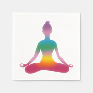 Yoga, serviettes en papier de méditation