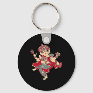 Yoga Shirts Spiritual Hindu God Ganesha Meditation Keychain