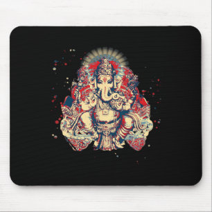 Yoga Shirts Spiritual Hindu God Ganesha Meditation Mouse Pad