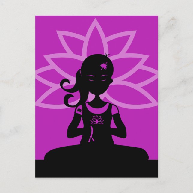 Yoga Silhouette Postcard (Front)