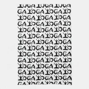 Yoga Silhouettes Kitchen Towel