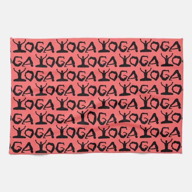 Yoga Silhouettes Kitchen Towel (Horizontal)