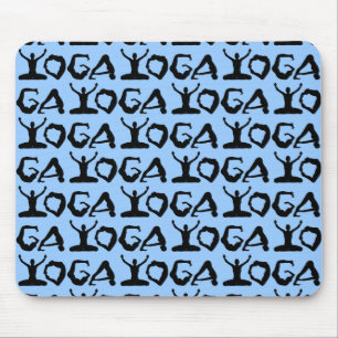 Yoga Silhouettes Mouse Pad