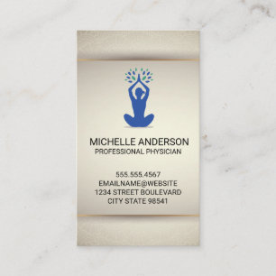 Yoga Sitting Prayer Logo Business Card