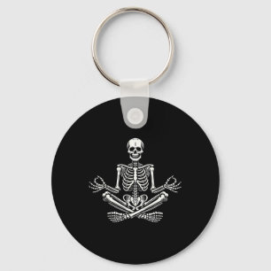 Yoga Skeleton Funny Meditation Yoga Skeleton Hallo Keychain
