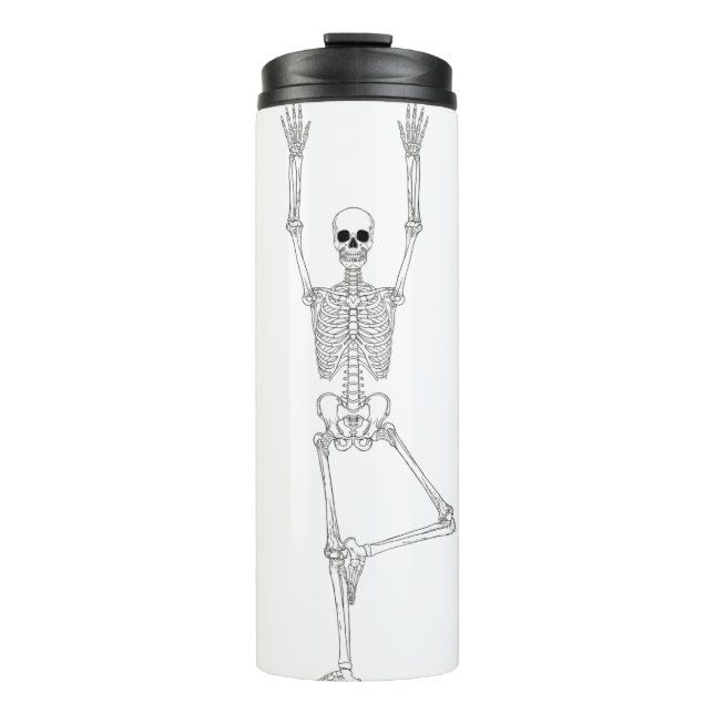 yoga skeleton thermal tumbler (Front)