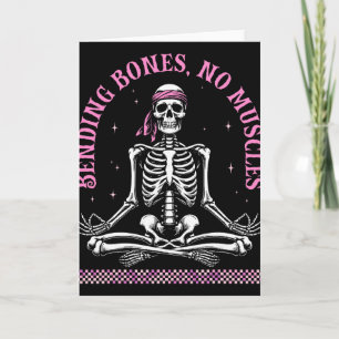 Yoga Skeletons Namaste Funny Meditation Halloween  Card