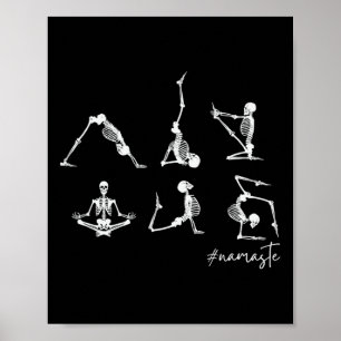 Yoga Skeletons Namaste Poster