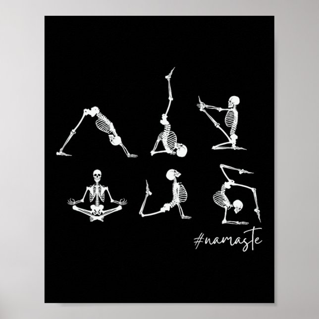 Yoga Skeletons Namaste  Poster (Front)