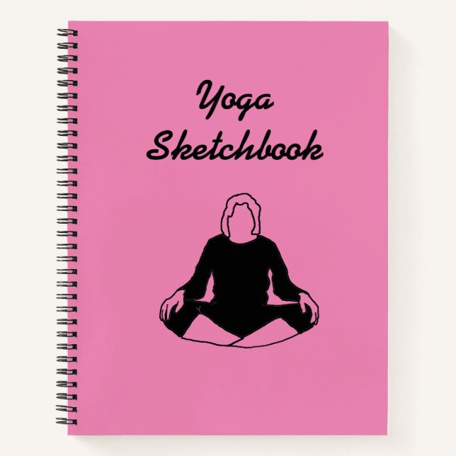 Yoga Sketchbook Pink Notebook (Front)