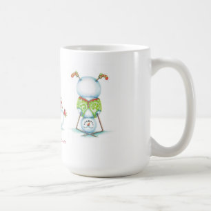 Yoga snowman christmas coffee mug