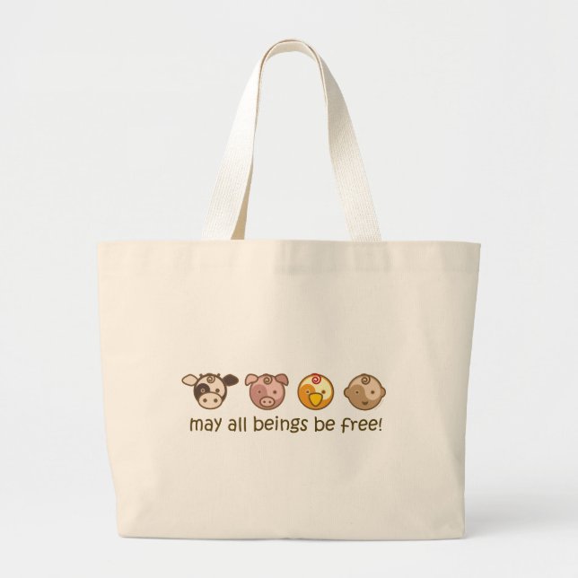 Yoga Speak Baby : May All Beings Be Free Tote (Front)