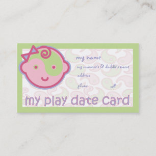 Yoga Speak Baby : Play Date Card