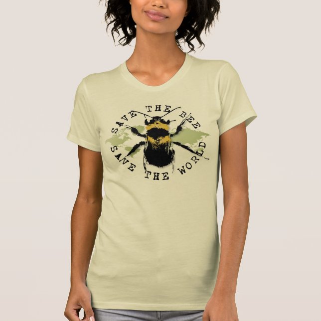 Yoga Speak : Save the Bee...Tee T-Shirt (Front)