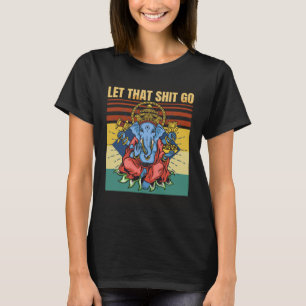 Yoga Spiritual Ganesha Meditation Retro T-Shirt